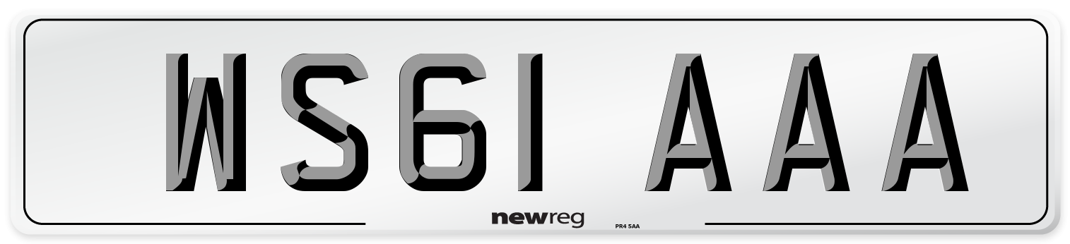 WS61 AAA Number Plate from New Reg